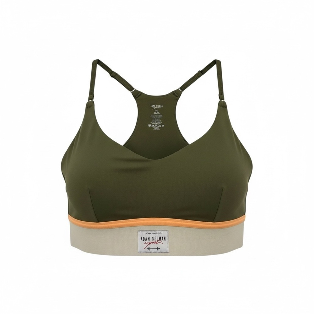 Adam Selman Sport Core Cami Foundation Sports Bra in Green‎ Women's Size XL